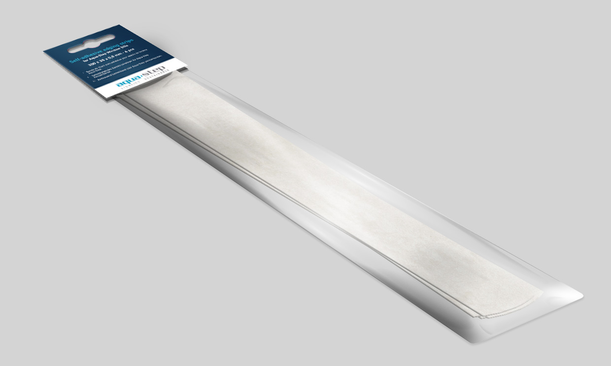 Aqua-Step Self-adhesive strip Dover - (300 x 35 x 0,5 mm) 4 Pcs