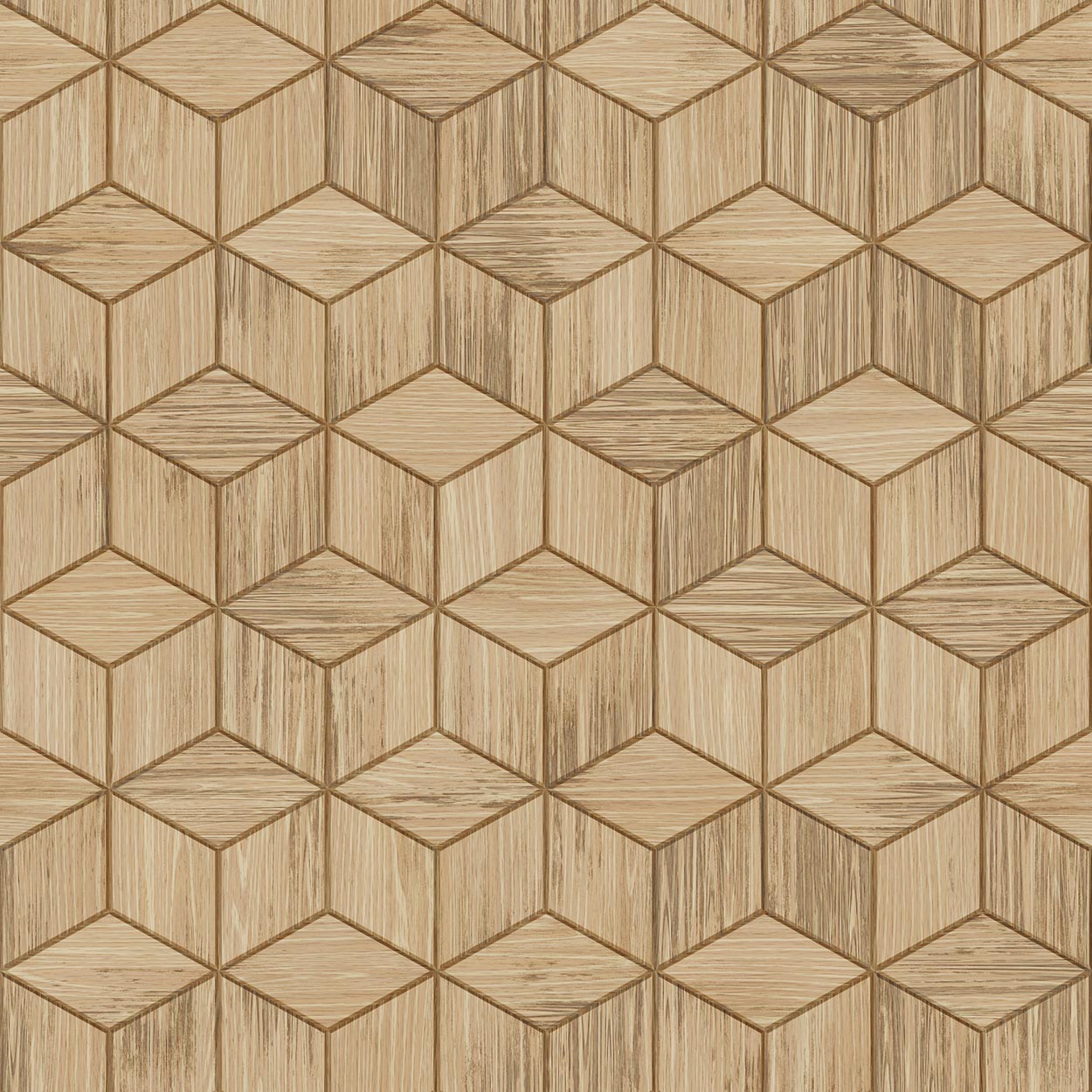 Color sample Oak wood cube - (260,5 x 48,2 x 0,45 cm) 2,511m²